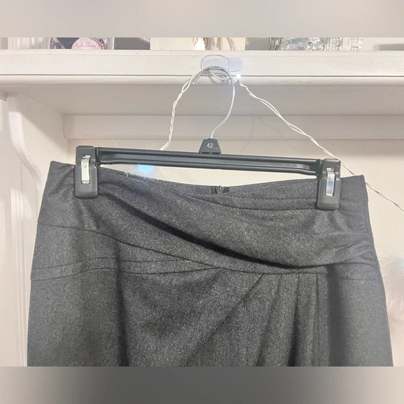 FINAL PRICE Laurèl Wool Like Gray Knee Length Pencil Skirt - Picture 3 of 6